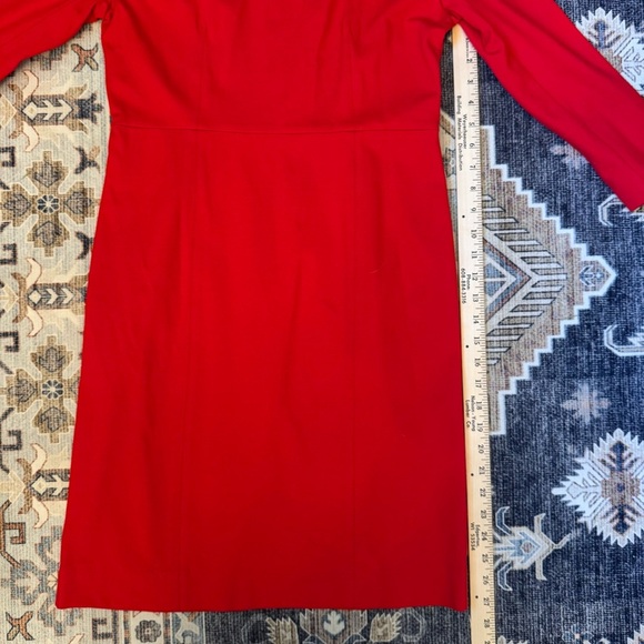 J. Crew Women’s Classic Red Sheath Dress 3/4 Sleeve Size 4 - Picture 8 of 10